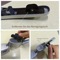 Garlic Press & Slicer 2 in 1 - Aluminium Garlic & Ginger Mincer and Slicer - with Slicing and Grinding - Kitchen Cooking Tools