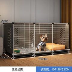 Pet Shop Small Medium Dog Cage for Teddy Bichon Pet House with Sleeping Area One Room One Toilet Design for Puppies Removable Tray Kennel