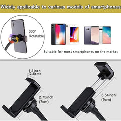 Universal Flexible Mobile Phone Holder with Selfie Ring Light Office Lazy Bracket Desk Lamp LED Light for Live Stream Fill Light