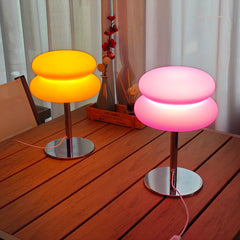 Creamy Bedside Table Lamp USB Tri-Color Dimmable Bedroom Furniture Home Decor
