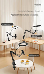 Live Stand Mobile Phone Professional Overhead Lighting Fixed Shooting Camera With Instructi Recording Video Selfie Stick