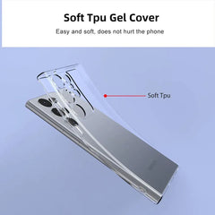 Soft Silicone Clear Phone Case For Samsung A53 A13 A52 A12 A54 A16 A55 A52S S25 S24 S22 S21 S23 Ultra S20 FE Galaxy Note 20Ultra