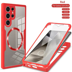 360° Full Shockproof Case for Samsung Galaxy S25 S24 S23 S22 S21 Ultra Plus FE Wireless Charging Transparent Cover