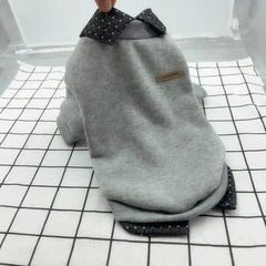Pet Dog Clothes Warm Winter Shirt Patchwork Hoodie Jacket for Small Dog Coat Bear Hoodie Pet Plaid Shirt Pet Shop Pet Clothing