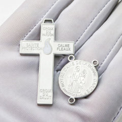 Stainless Steel Pendant of Holy Cross of Pardon and the Cross of the Sons and Daughters Marie Julie Jahenny Cross of Forgiveness