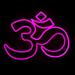 OM Neon Wall Sign Dimmable - Hindu Symbol Inner Peace - Lights for Bedroom Office Home Decor Aesthetics Draw Birthday Gifts