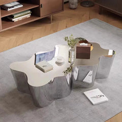 Metal Industrial Coffee Table Aesthetic Unique Minimalist Designer Side Table Modern Luxury Mesa Auxiliar Postmodern Living Room Furniture