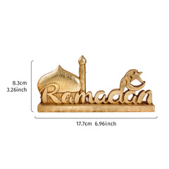 1PC, resin-made antique gold and silver Islamic ramadan decorative item, suitable for gift-giving during Ramadan and Eid al-Adha