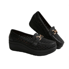 Women’s Breathable Wedge Sneakers Non-Slip Thick Sole Shoes