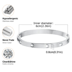 Vnox Gold Plated Love Cuff Bangle – Stainless Steel Bracelet