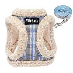 Winter Warm Dog Harness Vest Soft Padded Pet Chihuahua Puppy Harness Leash Set Adjustable For Small Medium Dogs French Bulldog Pet Shop