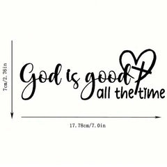 "God is always good" car sticker - Christian-themed Bible verse car sticker, inspirational religious car window sticker, elegant