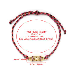 Lucky Eye Adjustable Colorful Braided Rope Bracelet Turkish Evil Eye Bead Copper Zircon Charm Bracelet for Women Men Jewelry
