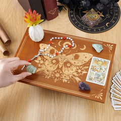 Butterfly Phases Altar Table 12 x 7.8 inch Wooden Table Altar Wood Wiccan Tables Buddhist Shrine Butterfly Tables