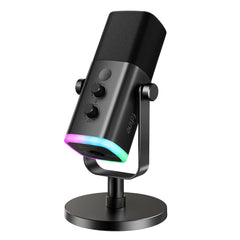 FIFINE USB/XLR Dynamic Microphone with RGB Control/Headphone jack/Mute,MIC for PC Gaming Recording Streaming AmpliGame-AM8