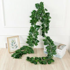 Home Decor Artificial Ivy Leaf Garland Plants Vine Fake Foliage Flowers Creeper Green 72pcs Leaf Ivy Wreath