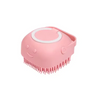 New Bath Massage Brush Bathroom Multifunctional Puppy Big Dog Cat Soft Safety Silicone Pet Accessories for Dogs Cats Tools Pet Shop, Pet Accessories - pink