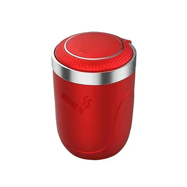 Universal Car Ashtray with LED Light Smokeless Aluminum Cup