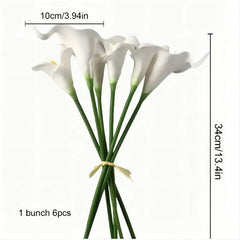 PU Calla Lily Simulation Flower Home Decoration Floral Arte Set Decoration Wedding Bouquet Diy Home Decor, Plants & flowers