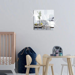 2mm Acrylic Mirror Wall Stickers Unbreakable Acrylic Full Length Wall Mirror Tiles Decal for Door Baby Kids Living Room Decor