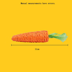 Cat Toy Carrot Pet Products Bite Resistant Paper Rope Scratcher Clean Teeth Interactive Play Cat Carrot Chew Toy for Cat