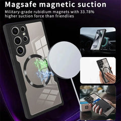 360° Full Shockproof Case for Samsung Galaxy S25 S24 S23 S22 S21 Ultra Plus FE Wireless Charging Transparent Cover