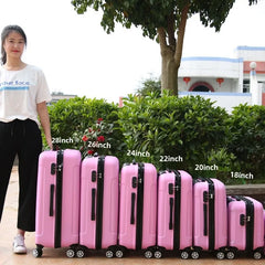 Fashionable  Ladies Luggage Suitcase with Mother-Child Design Universal Wheels Travel Bag 2024 Spring New Style ABS Mate...