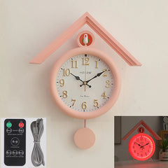 Luminous Wall Clock Luxury Cuckoo Clocks Led Watch Retro Table Clock Bedroom Silent Living Room Decoration Elegant Room Ornament