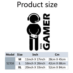 1pc Gamer Wall Art Decal For Kids Room Decor Game Handle Frase Vinyl Stickers For Children Bedroom Door Decals