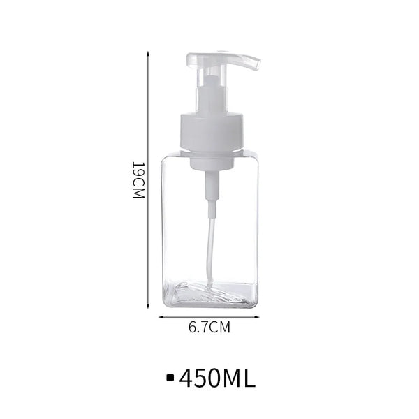 250ml/450ml Large Capacity Foam Bottles Dispenser Plastic Pump Bottles Mini Empty Soap Refillable Bottle Travel Shampoo Foaming