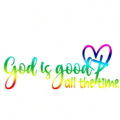 "God is always good" car sticker - Christian-themed Bible verse car sticker, inspirational religious car window sticker, elegant