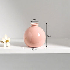 Ins Ceramics Flower Vase Nordic Hydroponics Vases Creative Room Decor Mini Flower Bottle Pots Desktop Ornament Craft
