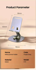 Olaf Rotating Table Cell Phone Holder Support Desktop Stand For iPad Samsung iPhone 15 14 13 Mobile Mount