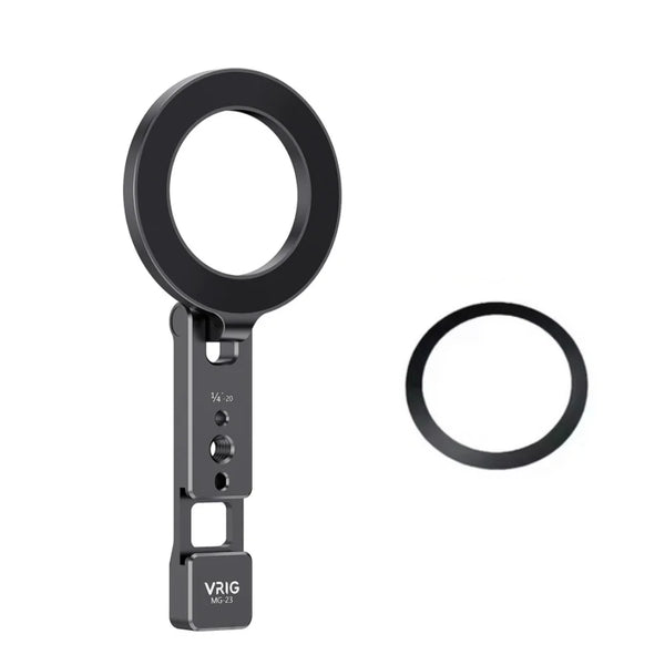 VRIG Magnetic Phone Holder Tripod Mount MagSafe Phone Stand W 1/4 Cold Shoe for iPhone 16 15 14 Samsung Phone Camera Accessories