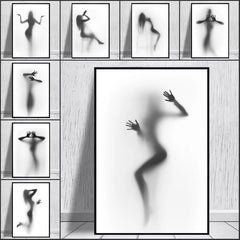 Abstract Mirror Fashion Posters Minimalist Projection Art Figure Canvas Painting Couple Hazy Nordic Bedroom Corridor Home Decor