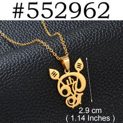 1PC/Tamil Aum Om Hinduism Indian Symbol Hindu Pendant Necklaces For Women Girls Stainless Steel India Religion Jewelry #552862