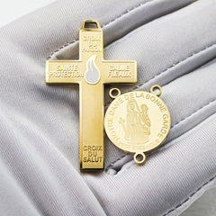 Stainless Steel Pendant of Holy Cross of Pardon and the Cross of the Sons and Daughters Marie Julie Jahenny Cross of Forgiveness