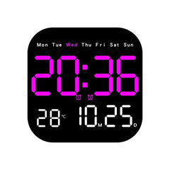 Digital Wall Clock LED Alarm Clock Large Display With Timing Function Remote Control Clock for Living Room Office Bedroom Decor