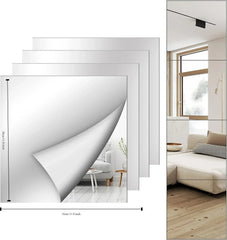 4/8pcs Wall Mirror Full Length Mirror for Bedroom Full Body Shatterproof Mirror Large Unbreakable frameless Soft Acrylic Mirrors