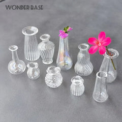 Creative Cute MINI Glass Vase Hydroponic Terrarium Art Hydroponic Table Vase Glass Crafts DIY Aromatherapy Bottle Home Decor