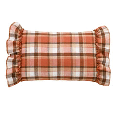 BUYNOW 1PC Two-tone Plaid Lace Pillowcase British Vintage Style Countryside Cottage Sofa Cushion Cover Home Bedroom Bed Decor