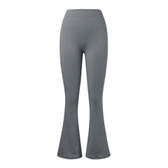 Fashion flared pants women's V back waist sports pants high waist buttocks beautiful buttocks fitness pants solid color tight La