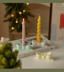 Ins Style Thin Spiral Long Rod Candle Scented Candle Aromatherapy Soy Wax Candles Wedding Birthday Candle Party Home Decoration