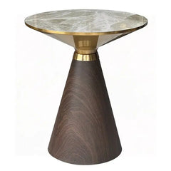 Nordic Light Luxury Round Coffee Table Modern Exquisite Home Creative Corner Table Living Room Furniture Sofa Side Rock Plate Round Tables