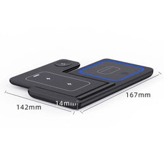 Foldable 3 in 1 Wireless Charging Station for iPhone 17 16 15 14 13 12 Pro Max iWatch 11 Airpods Pro 4/3 Fast Charger Stand Dock