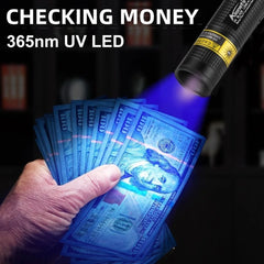 365nm Mini UV LED Flashlight – USB Rechargeable Blacklight