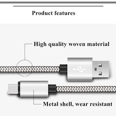 USB A to iPhone 15 Nylon Braided Cable Fast Charger Cord for Huawei Samsung Galaxy S22 Android Phone  Charger Cable Accessories