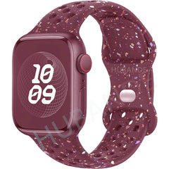 Sport Strap for Apple Watch Band 44mm 45mm 46mm 49mm/38mm 40 41mm Colored Particles Rubber Band IWatch Ultra 11 10 9 8 7 6 5 SE