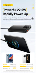 Essager Portable Power Bank 20000mAh with Two Built-in Cables External Battery PD 22.5W Fast Charging For iPhone 17 16 15 Xiaomi