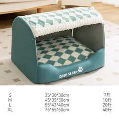 Autumn and Winter Dog Thousand Birds Grid Drawer Dog Kennel Large Dog Large Dog Kennel Deep Sleep Cat Kennel Pet Kennel Pet Shop